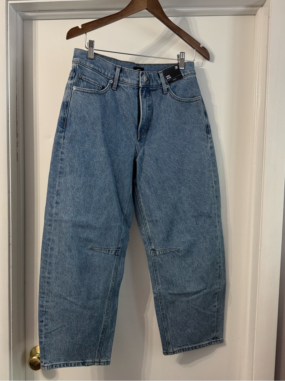 Express Blue Barrel Fit Jeans